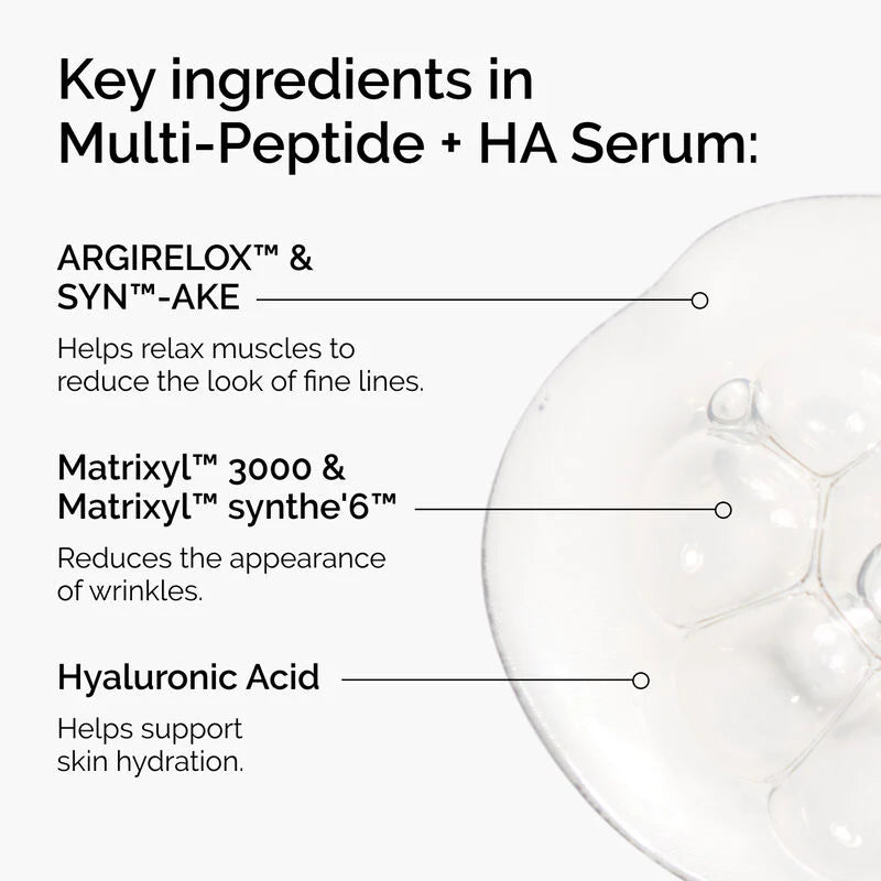 Multi-Peptide + HA Serum - skin care and cosmetics