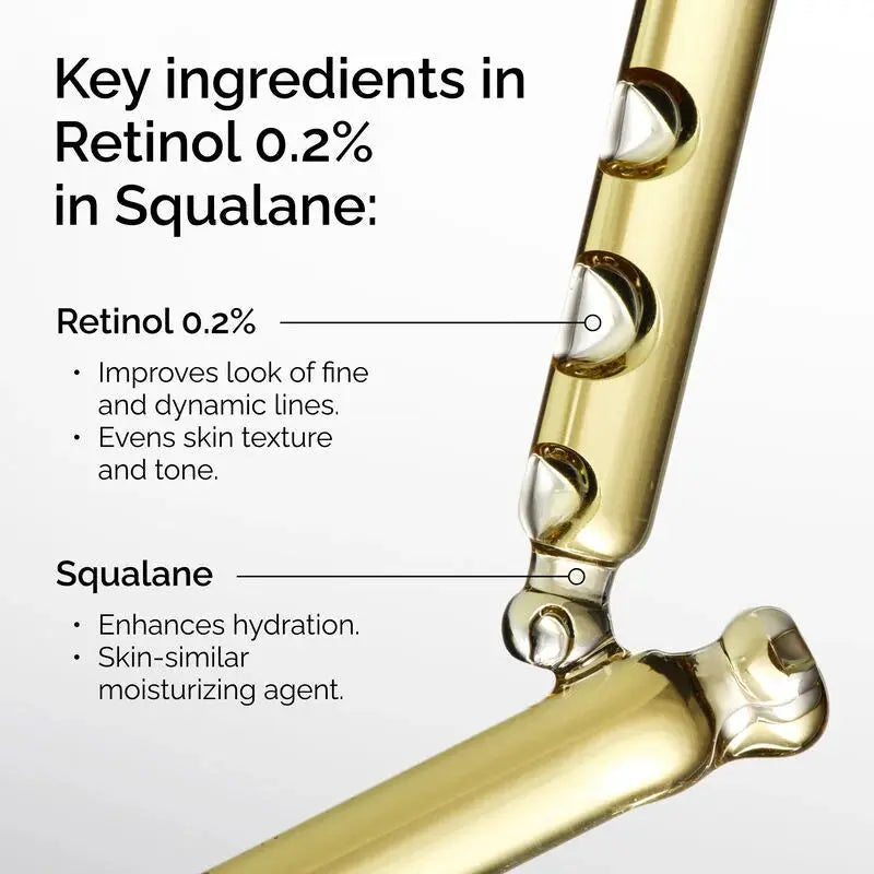 Retinol 0.2% in Squalane - skin care and cosmetics