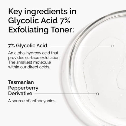 Glycolic Acid 7% Exfoliating Toner - skin care and cosmetics