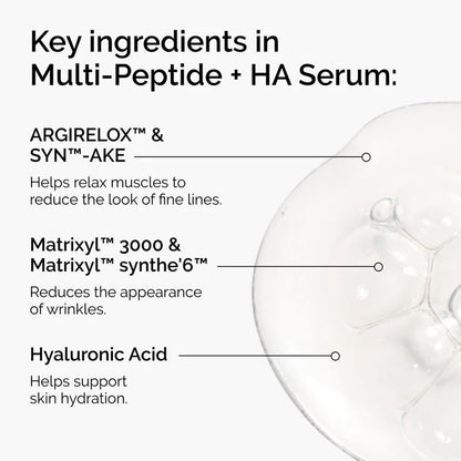 Multi-Peptide + HA Serum - skin care and cosmetics